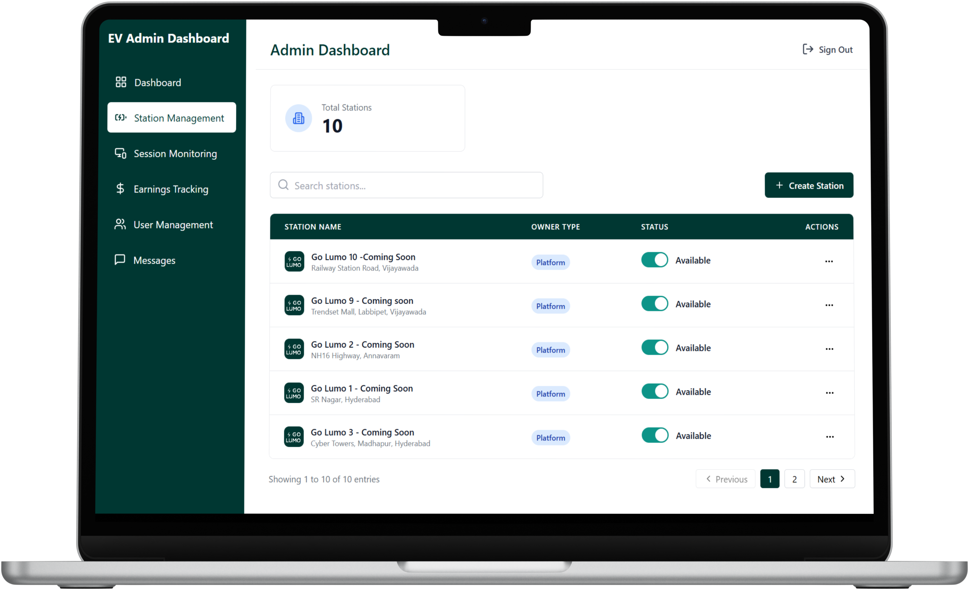charge point management system